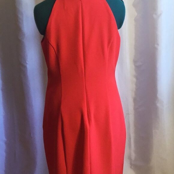 Sexy sleeveless red dress with front ruffle in size 14 by VINCE CAMUTO - Picture 12 of 14